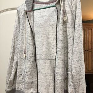 Grey zip up hoodie